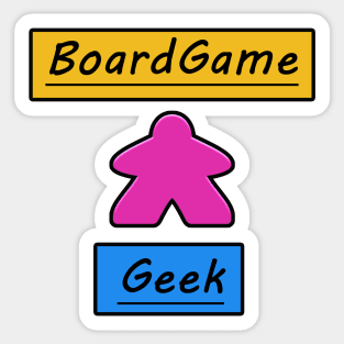 Board Game Geek and Pink Meeple Sticker